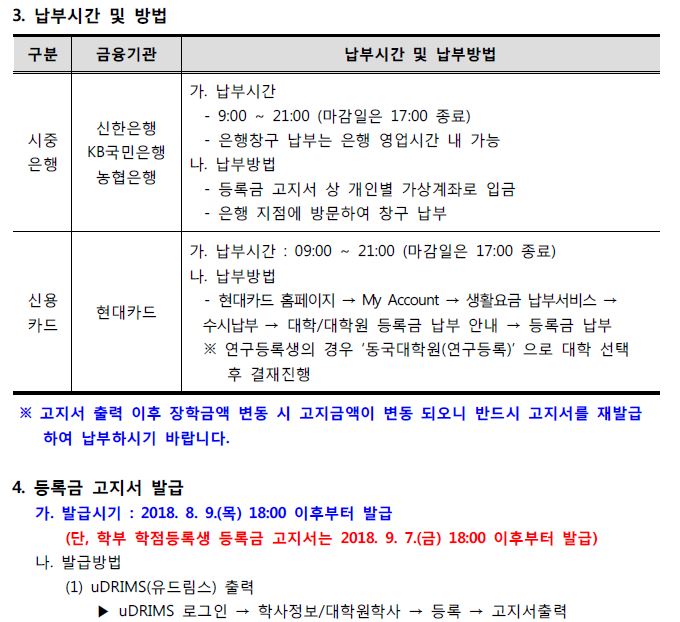 추가 납부방법 안내