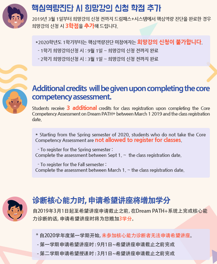 드림패스 한국어 중국어 영어 안내