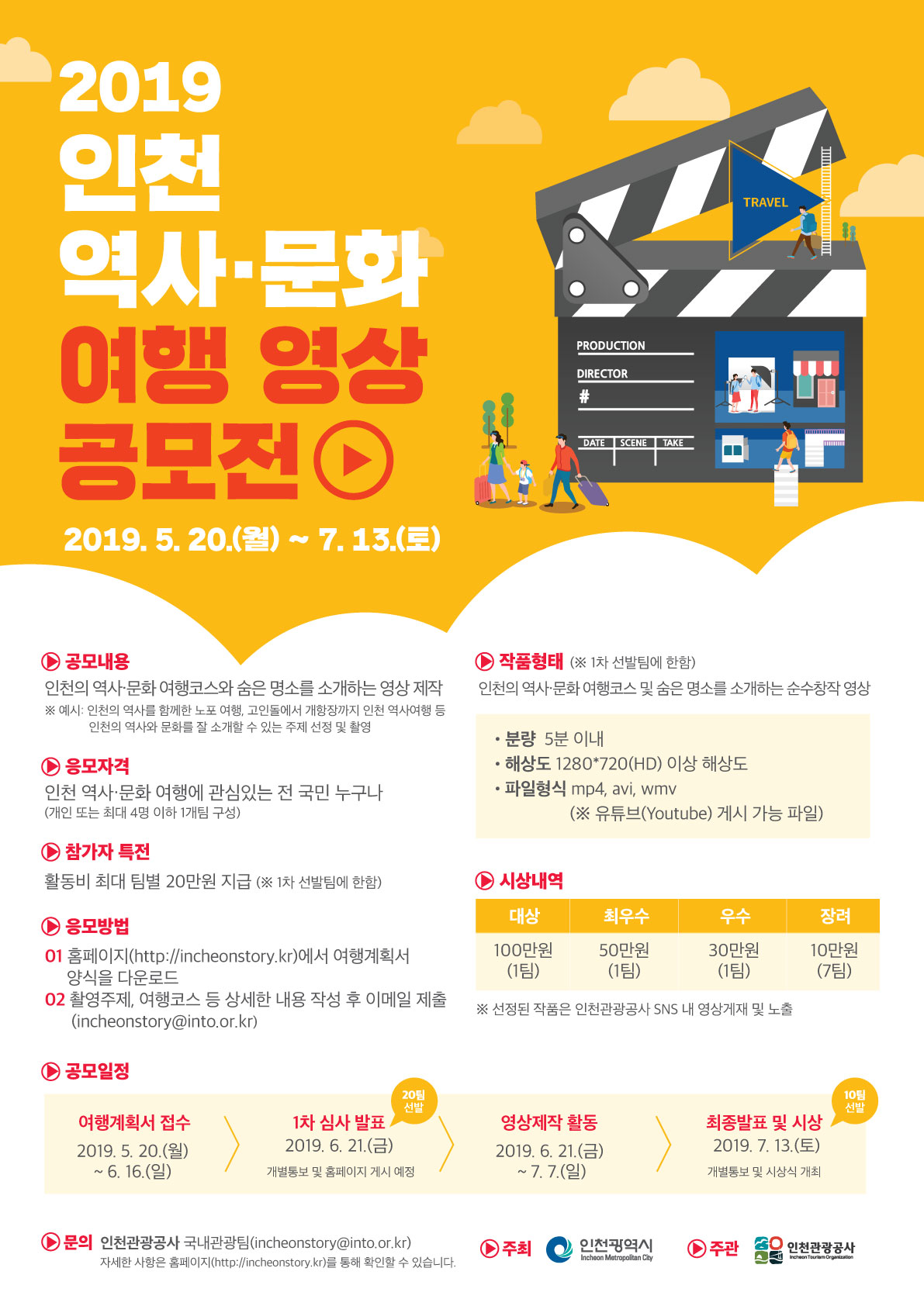 2019 인천 역사문화 여행 영상 공모전 안내
