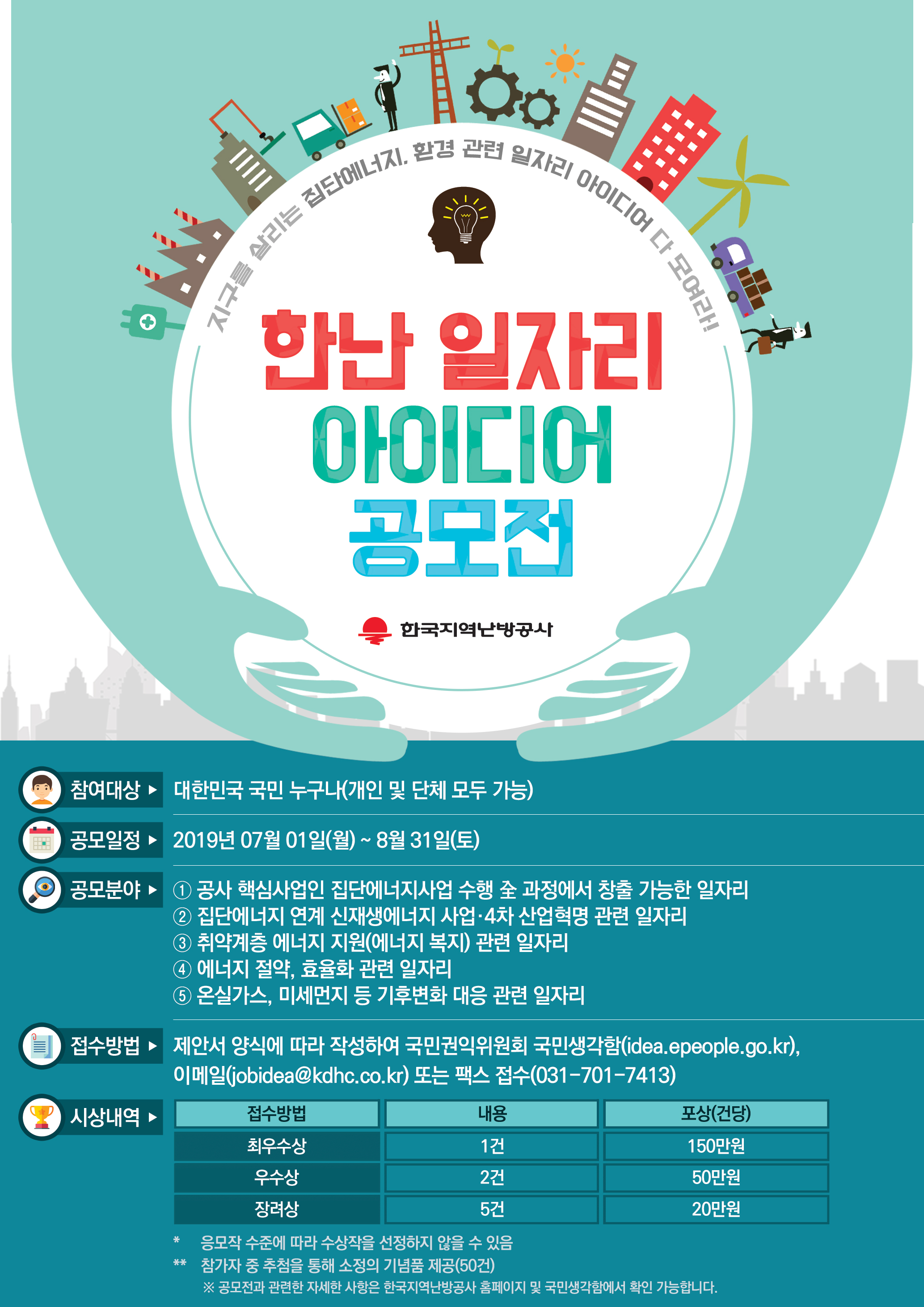 한난 일자리 아이디어 공모전 안내