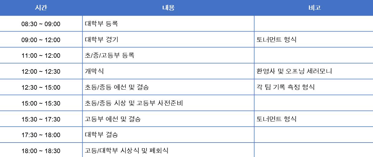 행사 일정