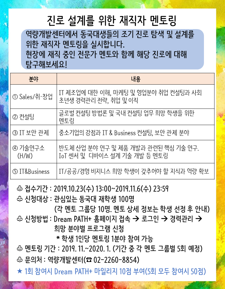 진로 설계를 위한 재직자 멘토링