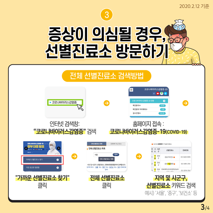 코로나19 예방행동수칙 안내 