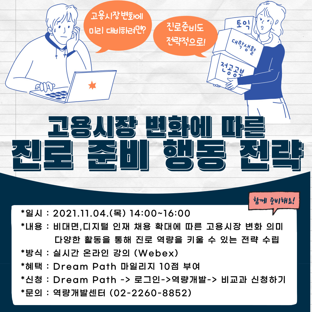 진로준비행동전략 포스터