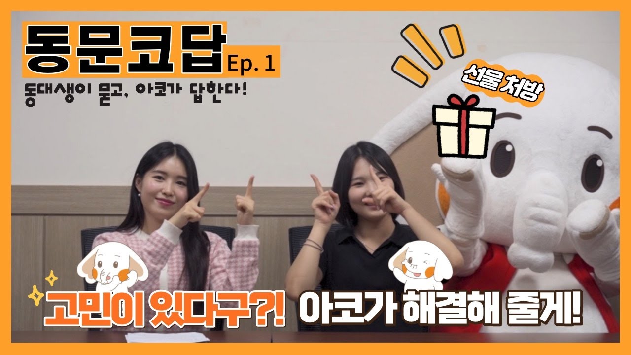 [동문코답 EP.1] 🔍고민 해결사 아코🐘 등장! 🤔대망의 첫 사연은??🤔
